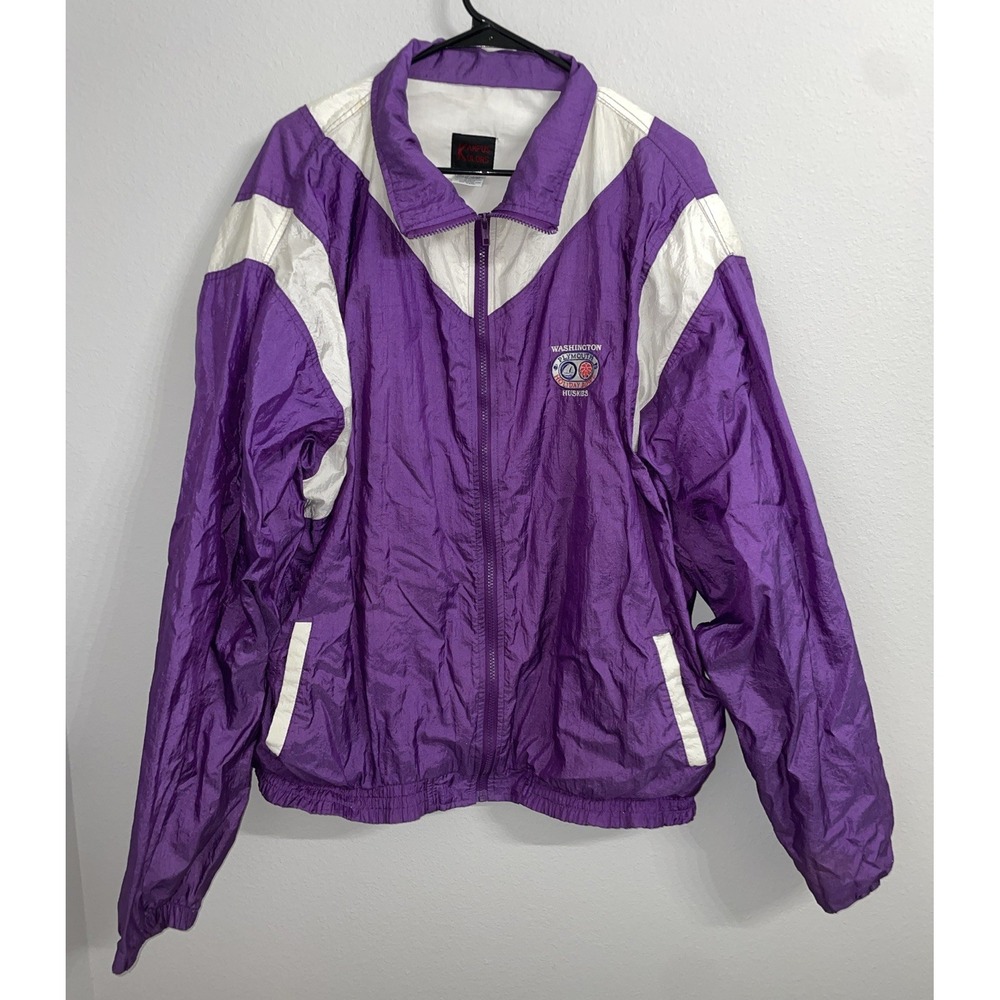 VTG Washington Huskies Holiday Bowl 96 Mens XXXL Windbreaker 90s Purple Football